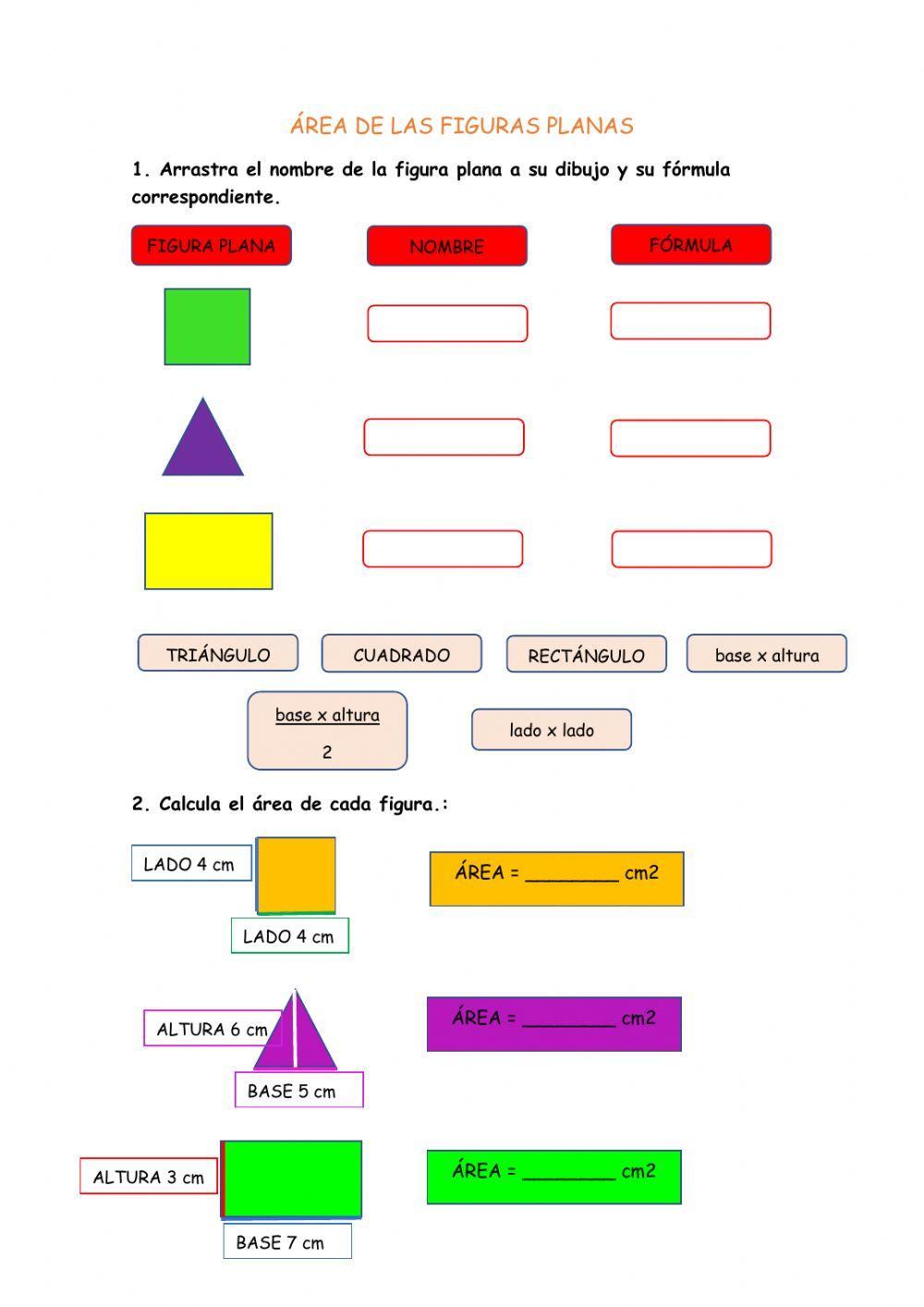 Área figuras planas
