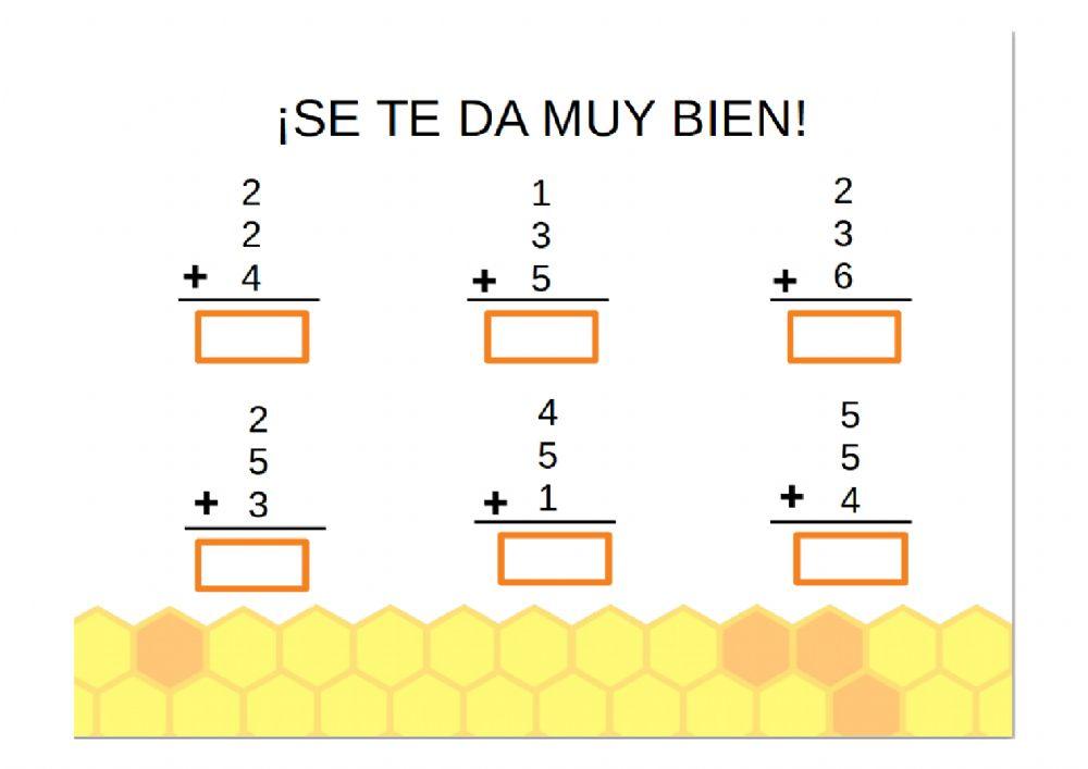Sumas de 3 números de una cifra. 2