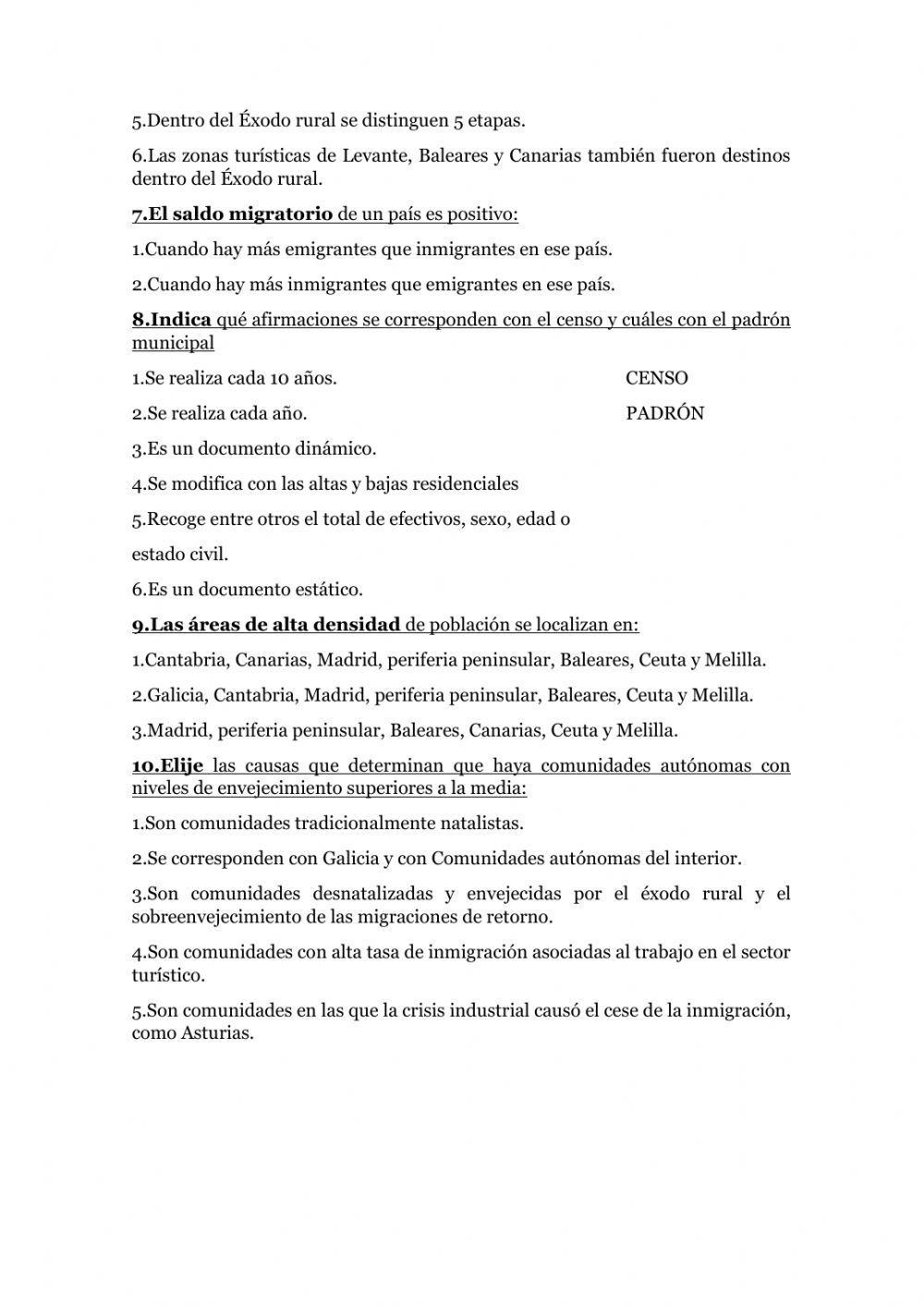 La población española