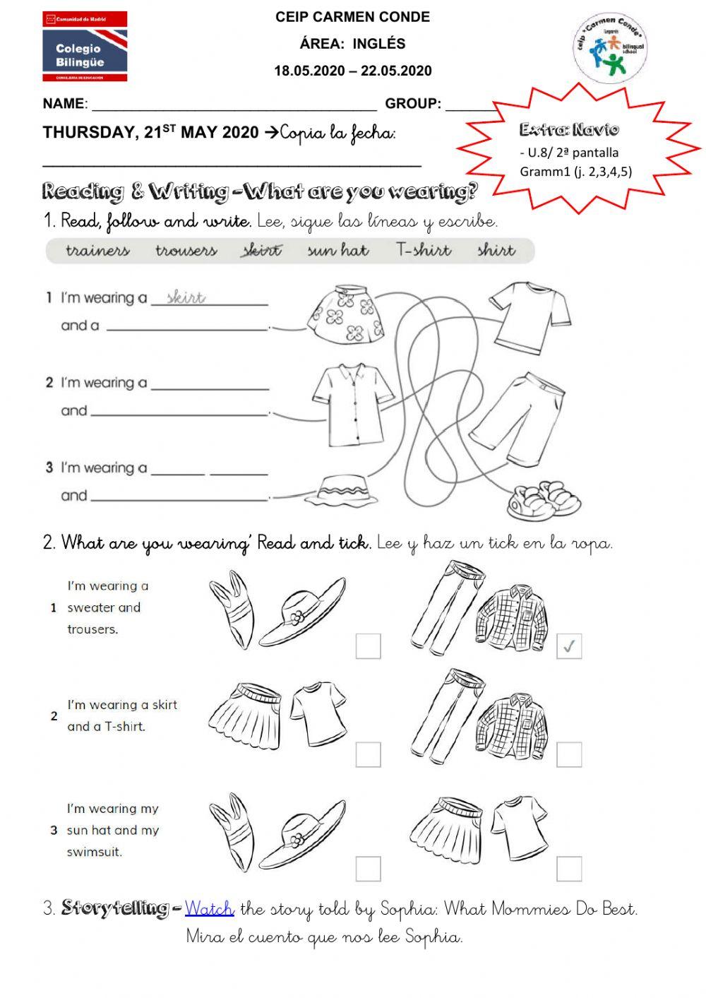 English - Jueves 21.05