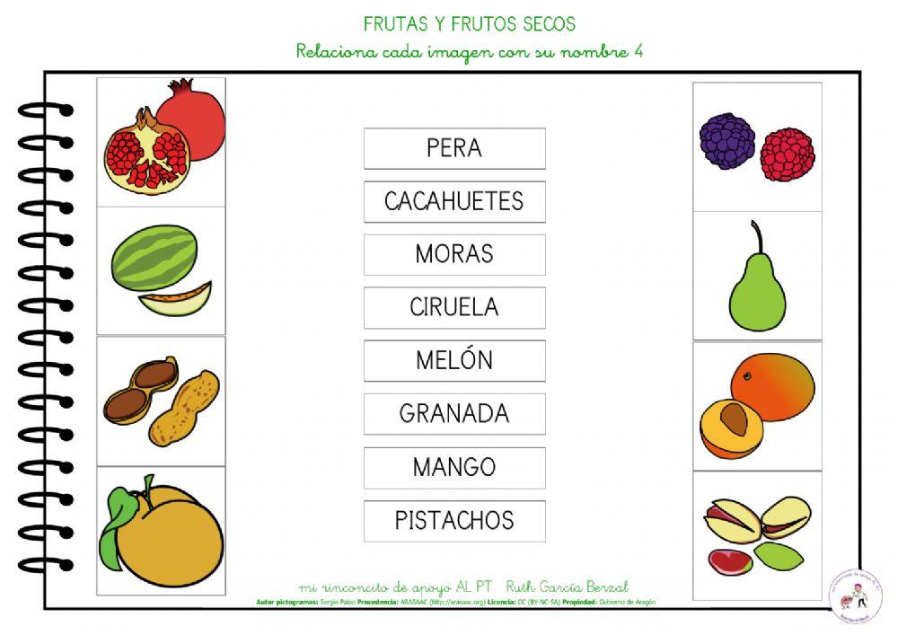 Las frutas: relaciona imagen y nombre 4