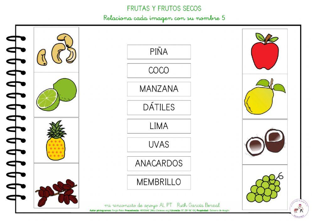 Las frutas: relaciona imagen y nombre 5