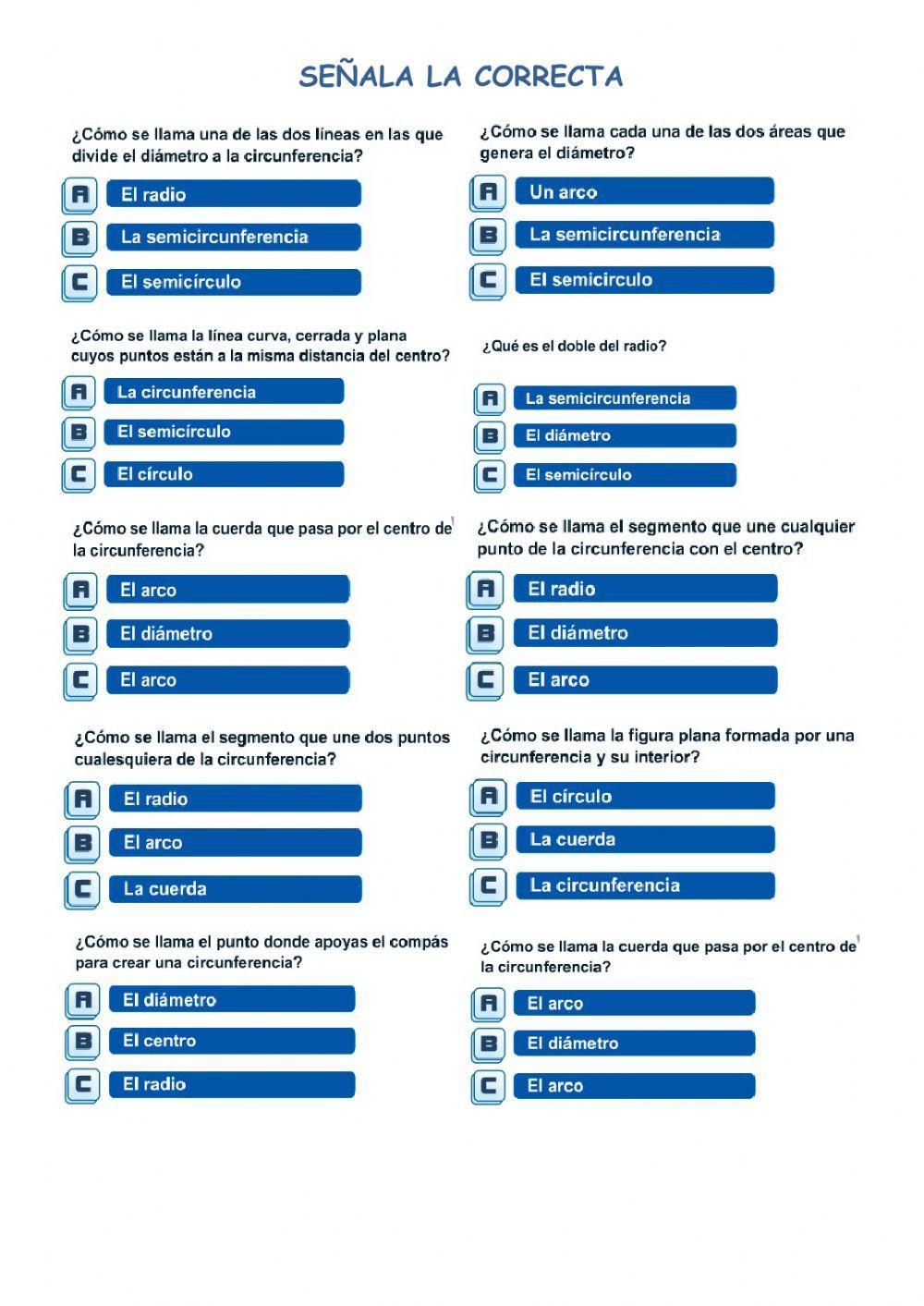 Circunferencia y círculo