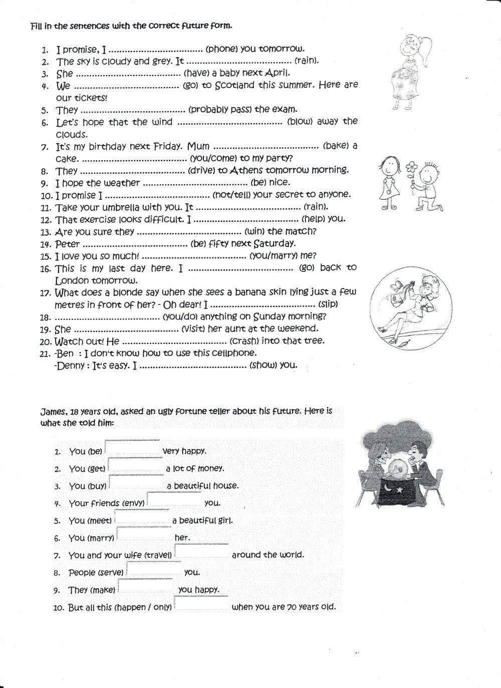 Future tenses exercises