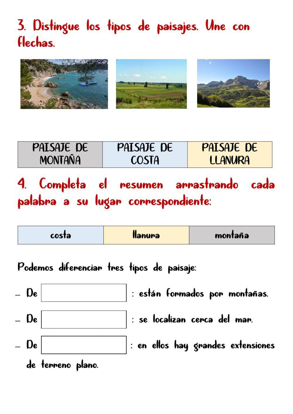 Year 3 UD 3 Tipos de paisajes