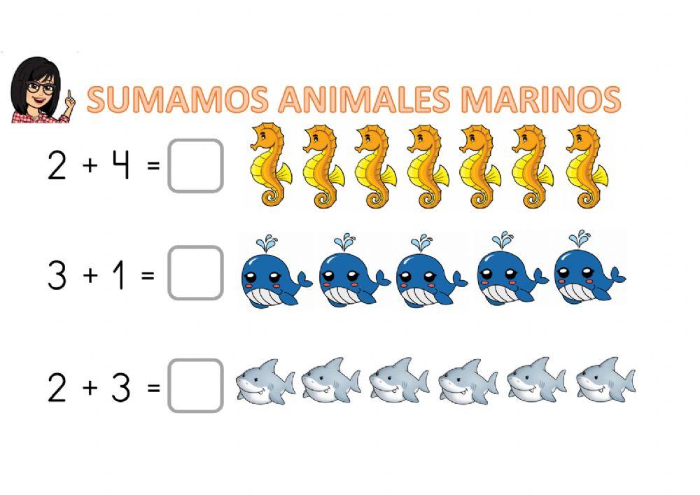 Suma de animales marinos