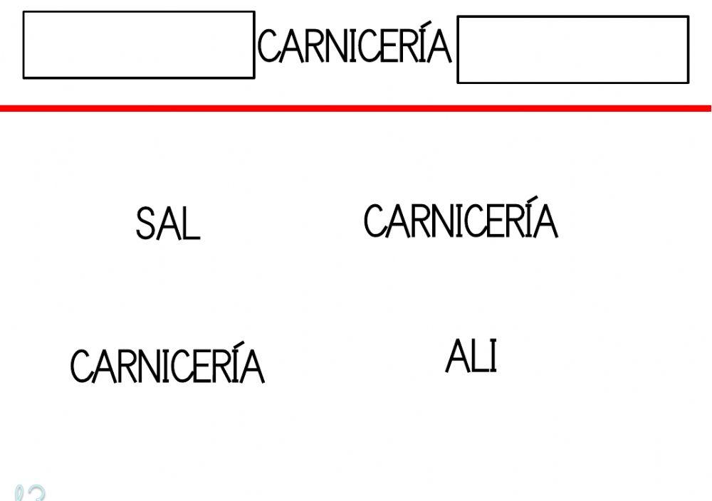 Identificar palabras igual al modelo Identificar palabras igual al modelo