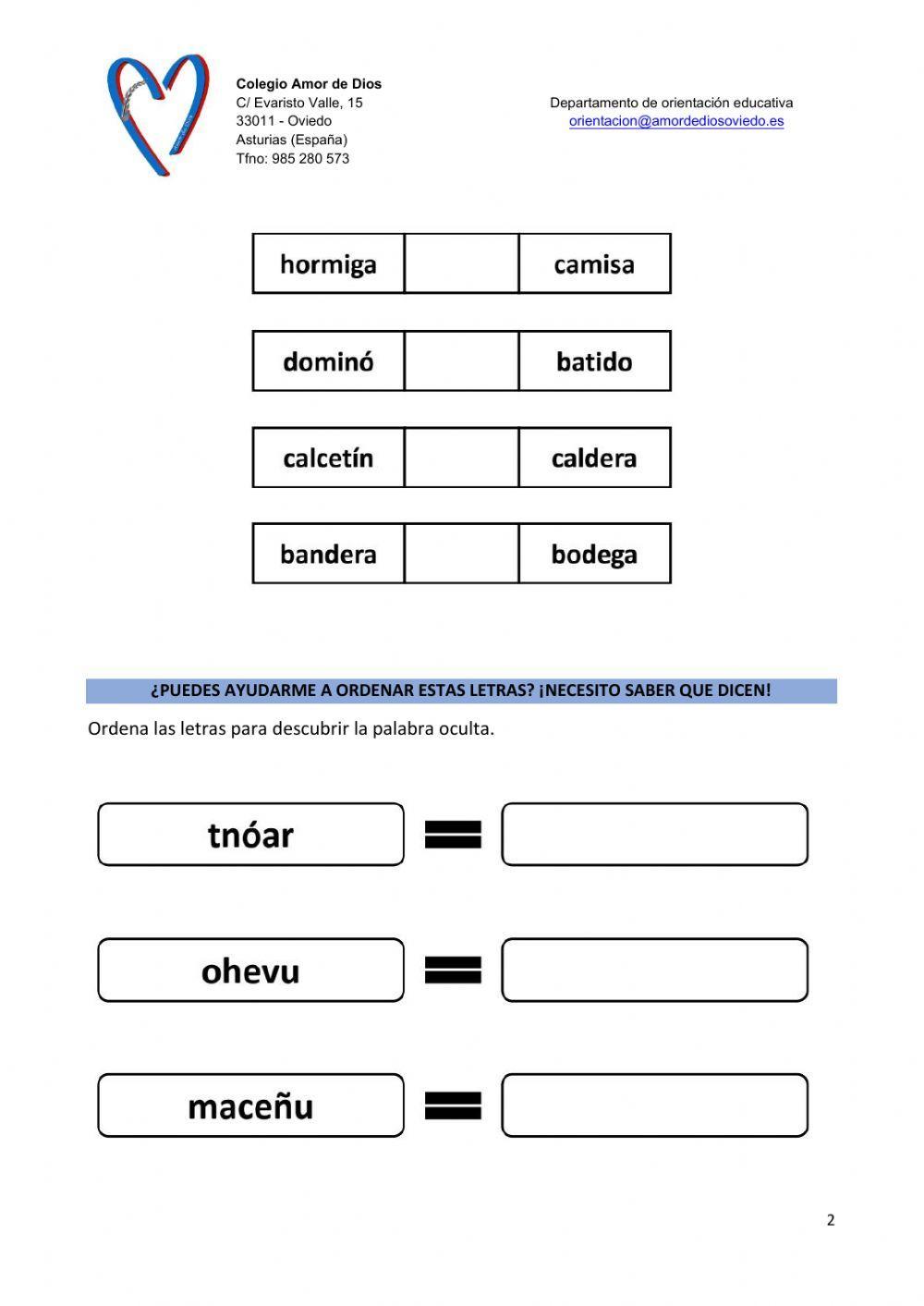 Sílabas y letras
