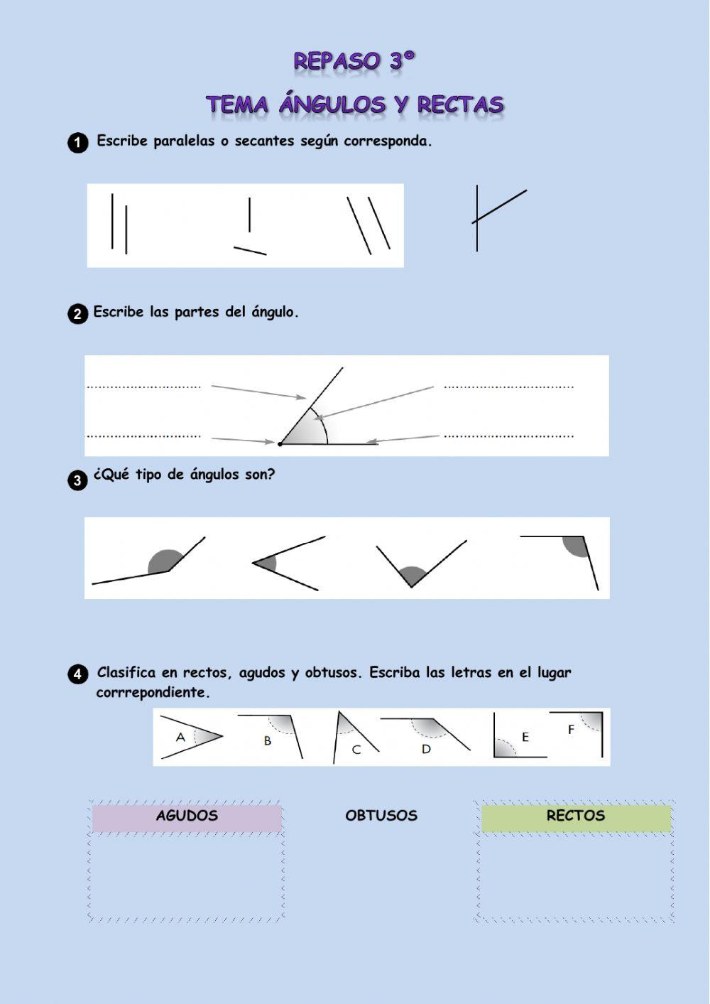 Repaso matemáticas 3º