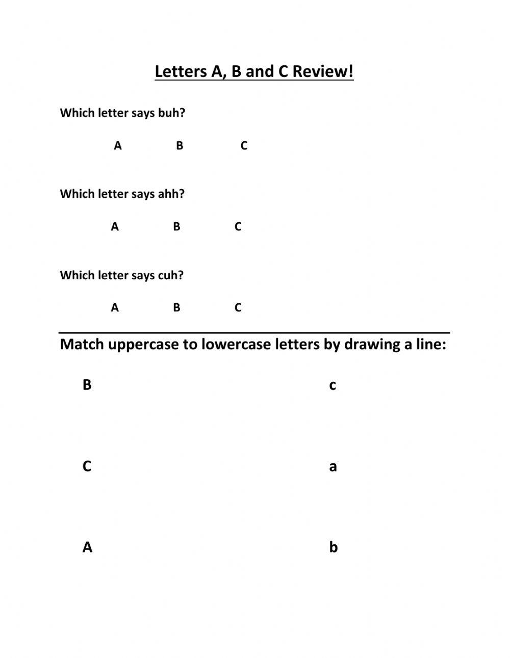 Letters A B C Review Worksheet Live Worksheets letters-a-b-c-review-worksheet-live-worksheets