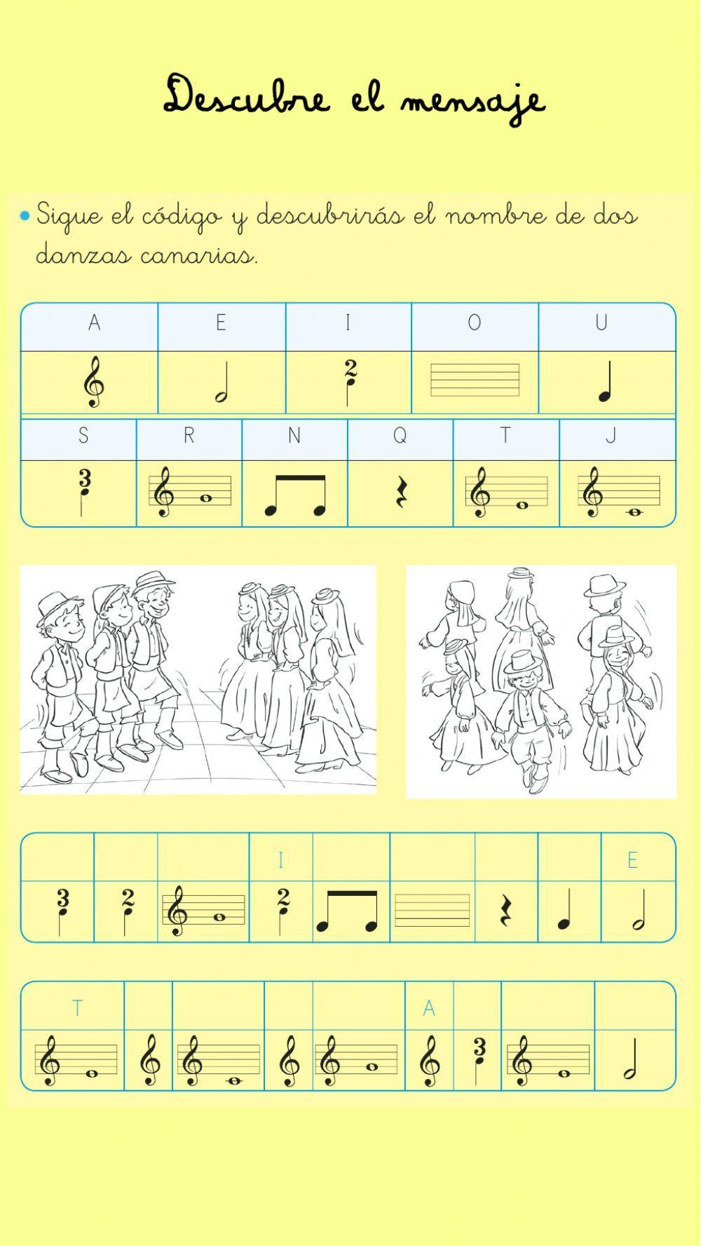 Descubrir el nombre de dos canciones canarias