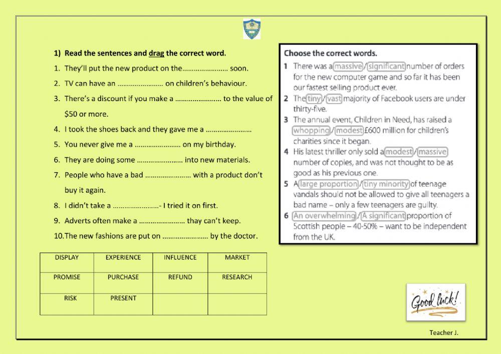 Consumerism and amounts