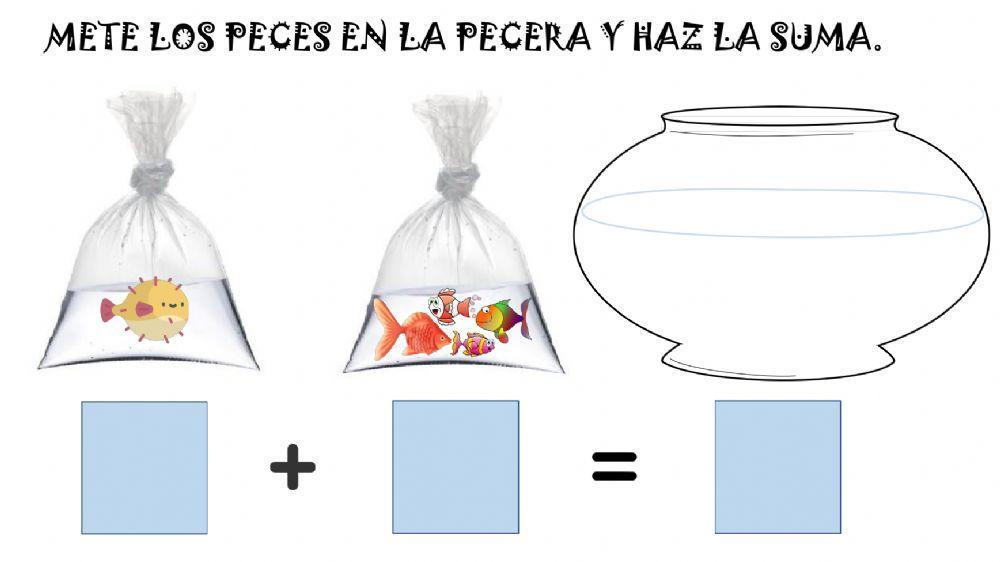 Sumas con peces hasta 6