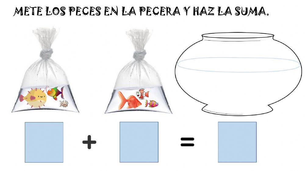 Sumas con peces hasta 6