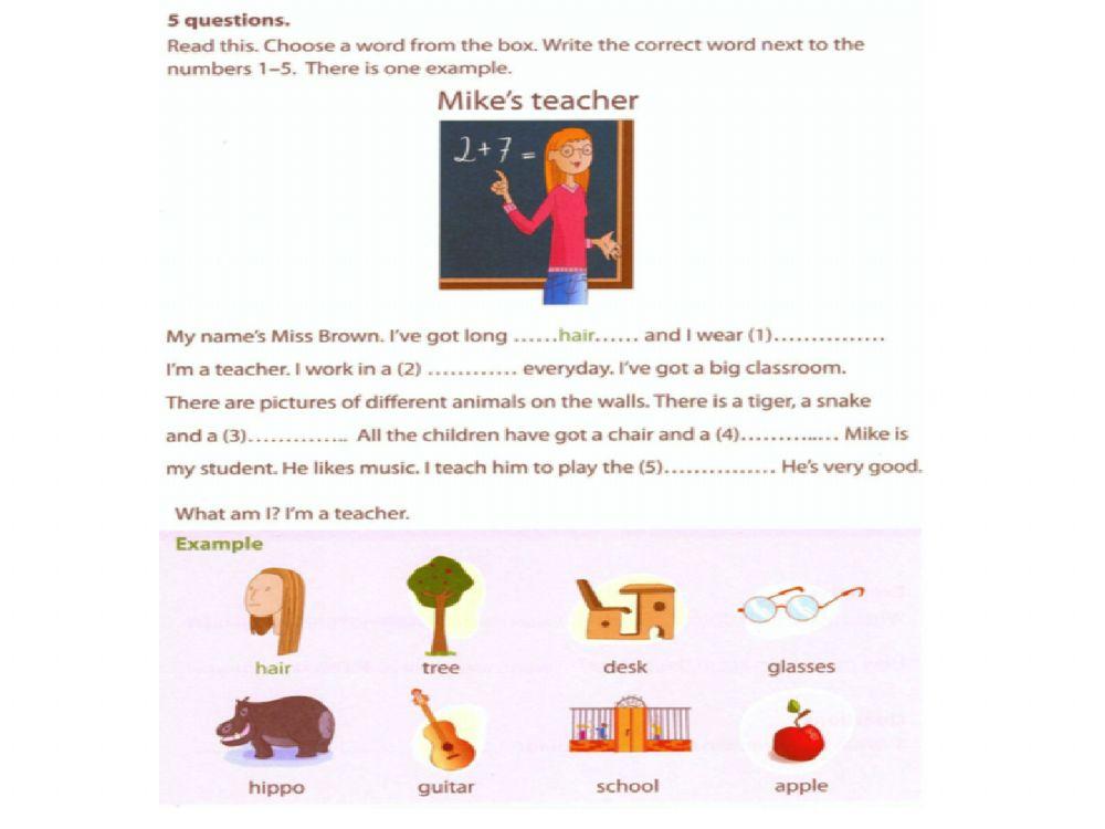 Reading and writing 1