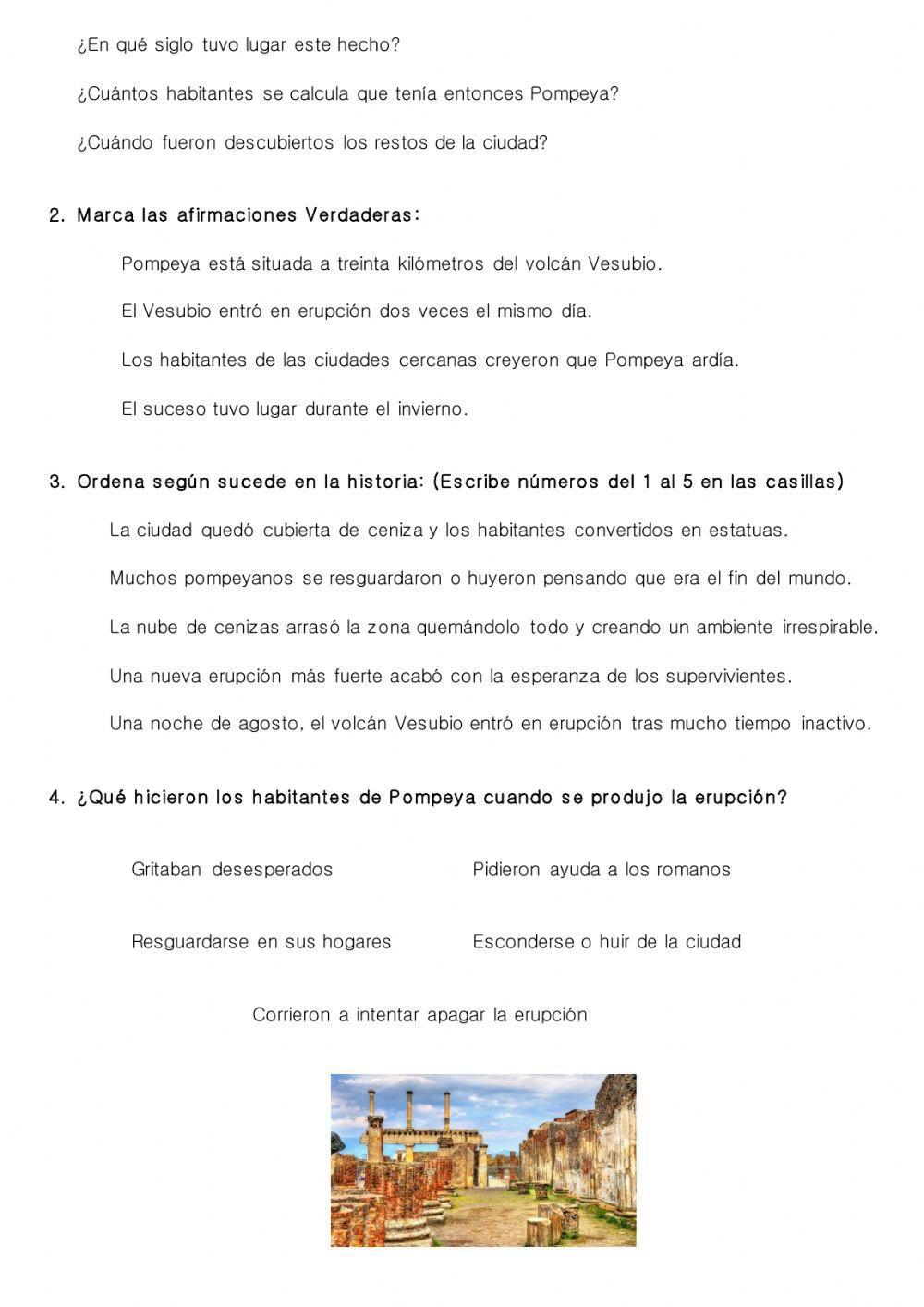 C. LECTORA- LA ERUPCIÓN DEL VESUBIO C. LECTORA- LA ERUPCIÓN DEL VESUBIO