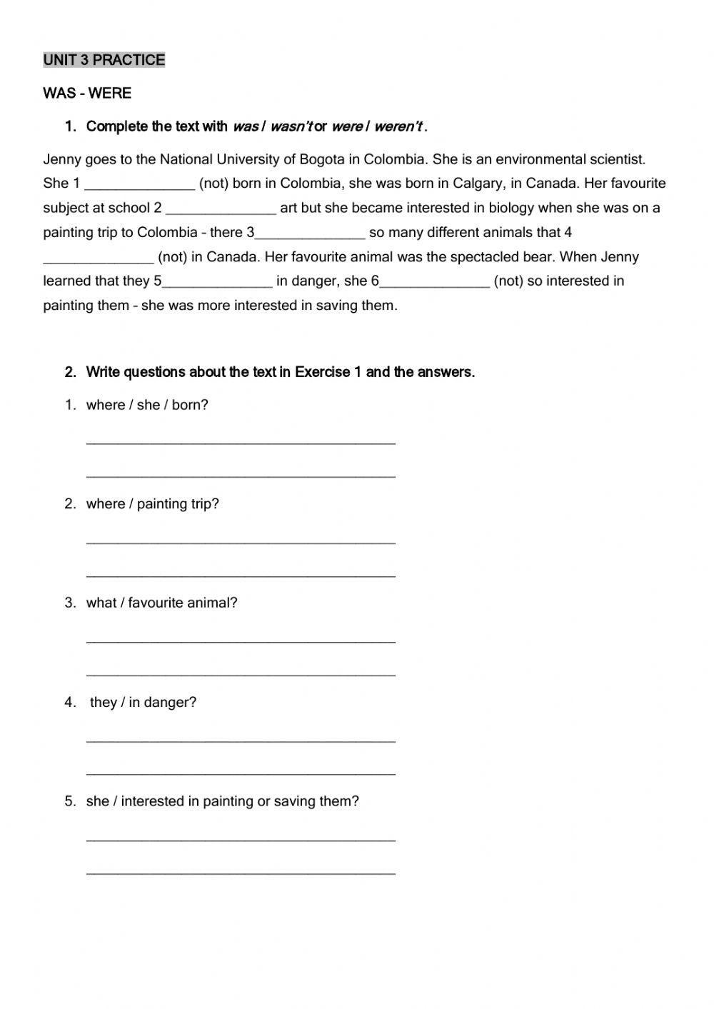 Teens 2-Past tense practice