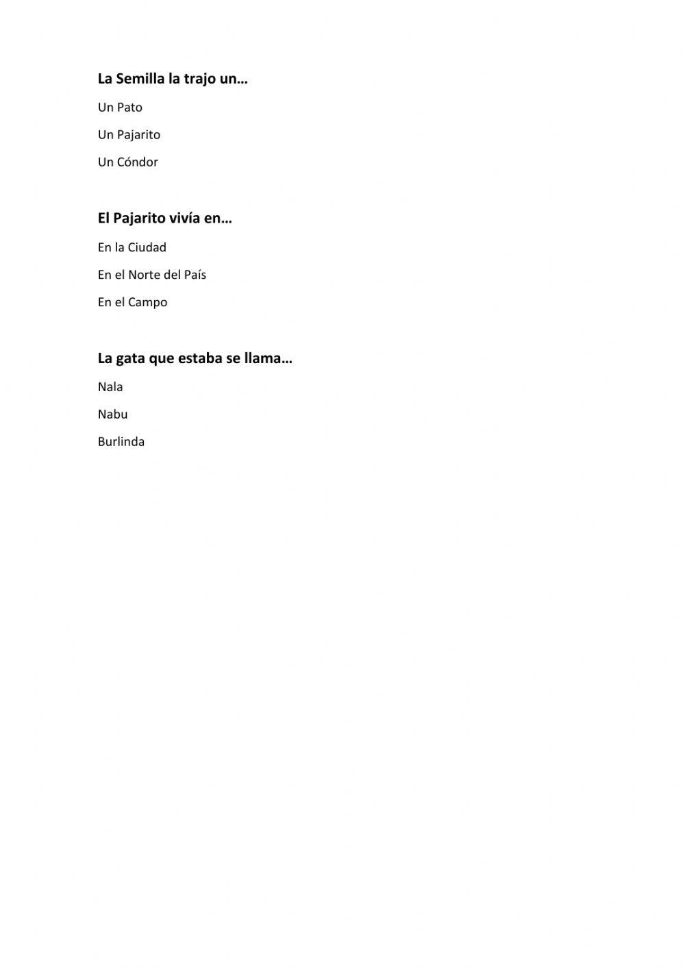 De Pajaros y Semillas