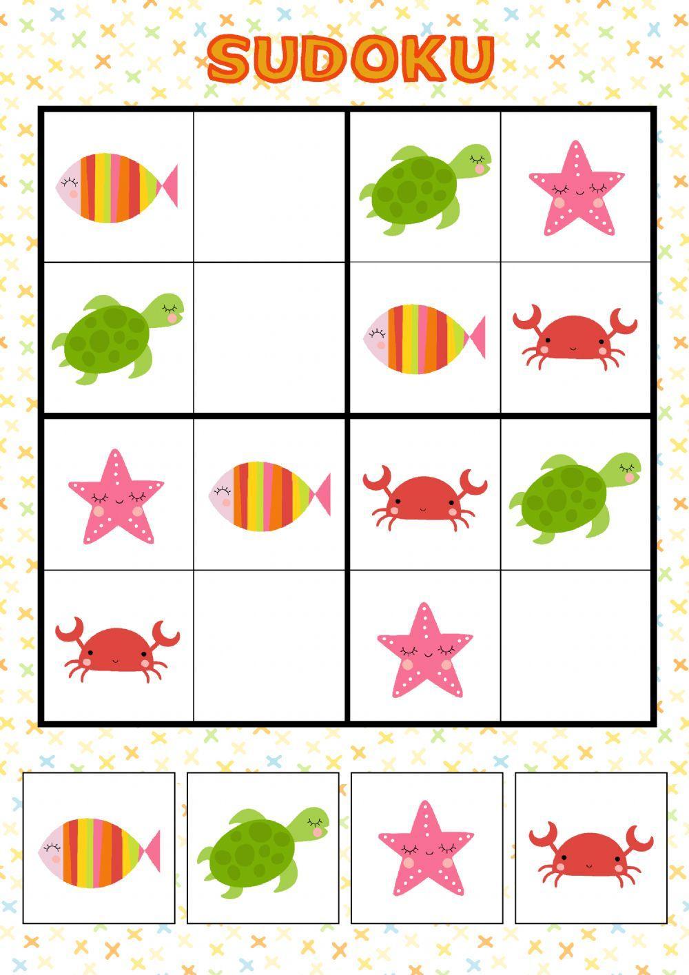 Sudoku de animales marinos 1.