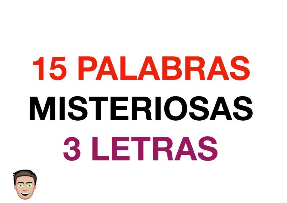 Palabras Misteriosas 3 Letras