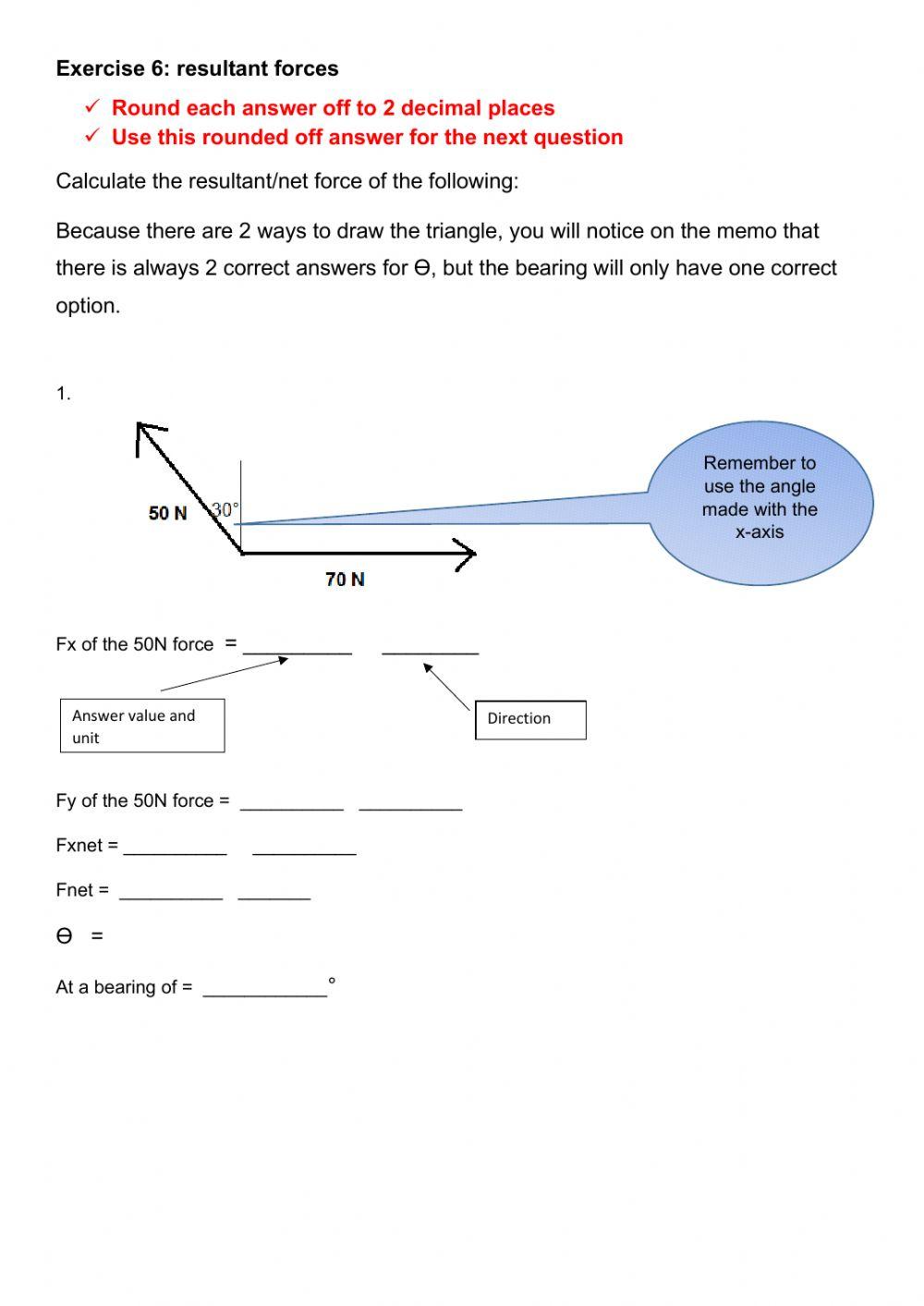 Newton worksheet 6