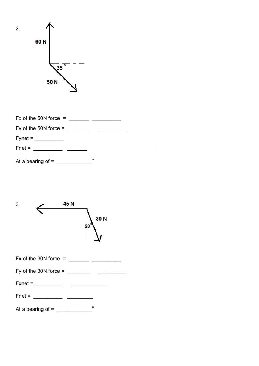 Newton worksheet 6
