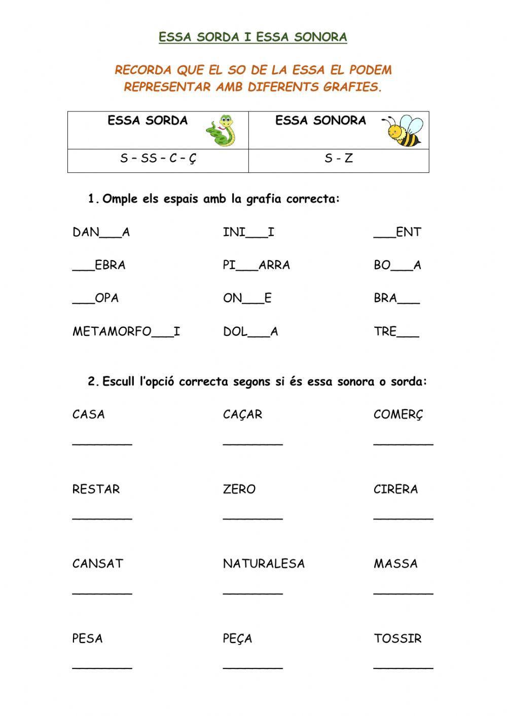 Essa sorda i essa sonora