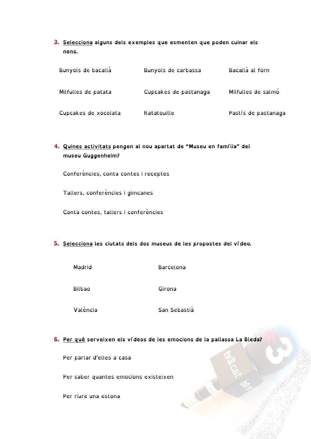 Comprensió oral TVE3