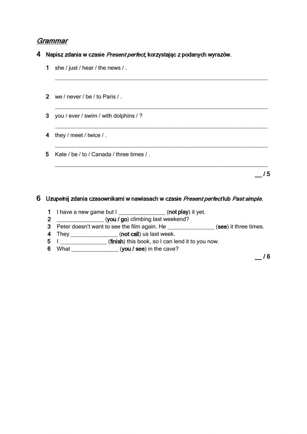 BRAINY 6 UNIT 8 TEST