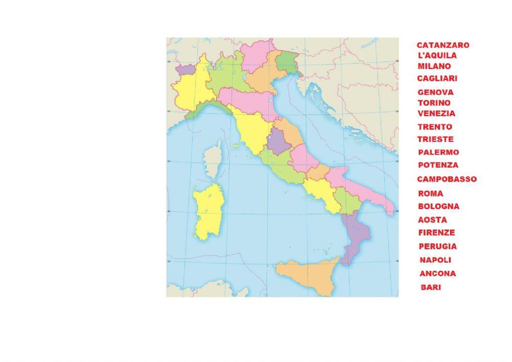 Regioni e capoluoghi d'Italia
