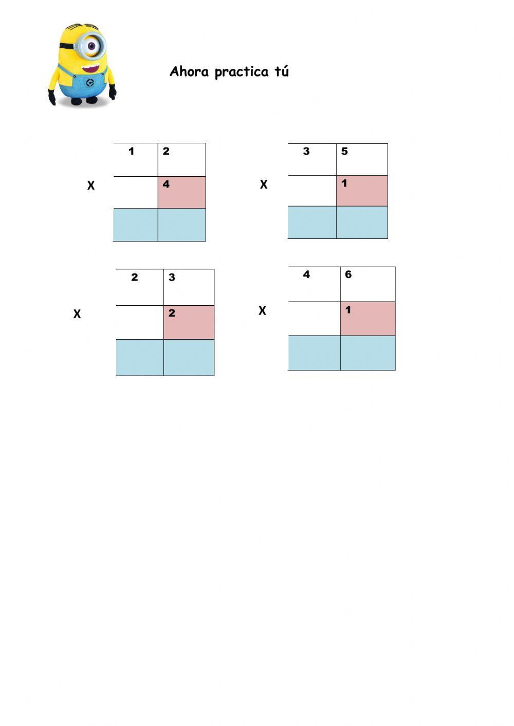 Tabla del 7, multiplicación vertical, sumas y restas