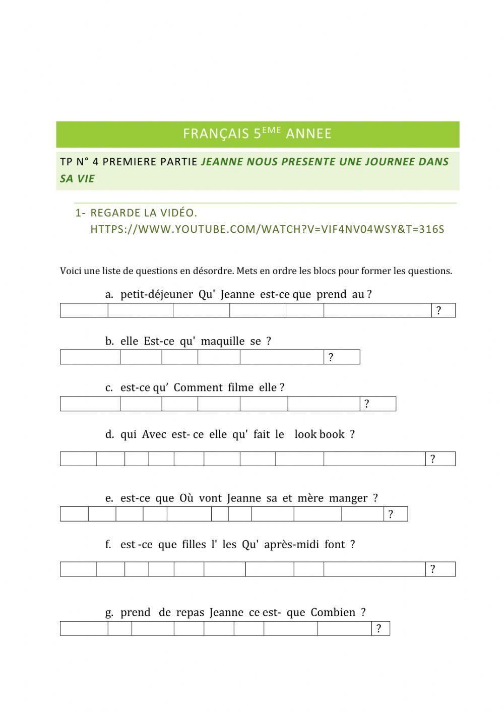 TP n° 4 5ème année 