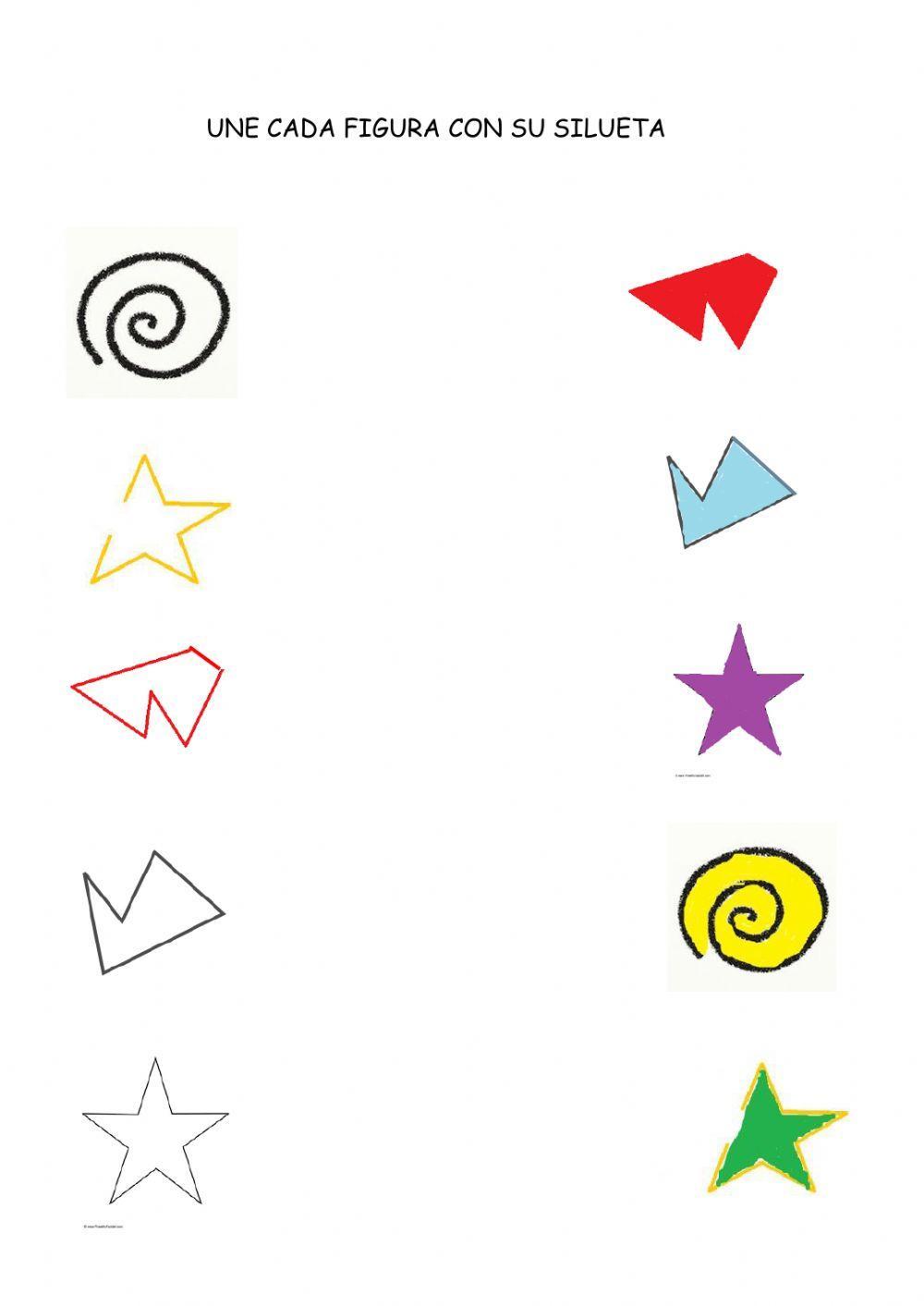 Une cada figura con su silueta