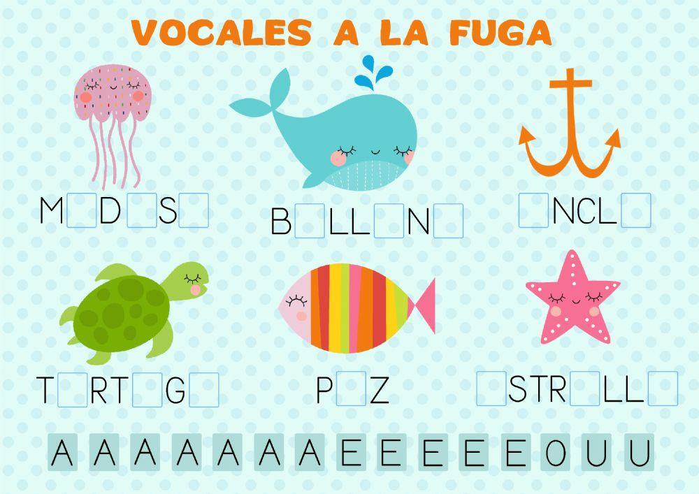 Vocales a la fuga, motivos marinos.