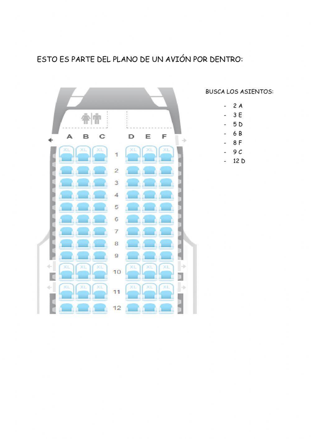 Plano de una avión