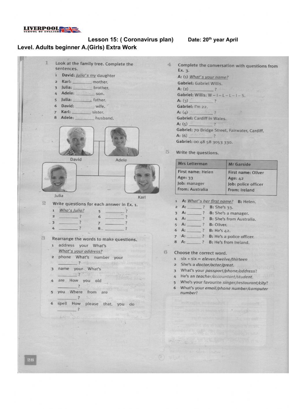 Present simple review