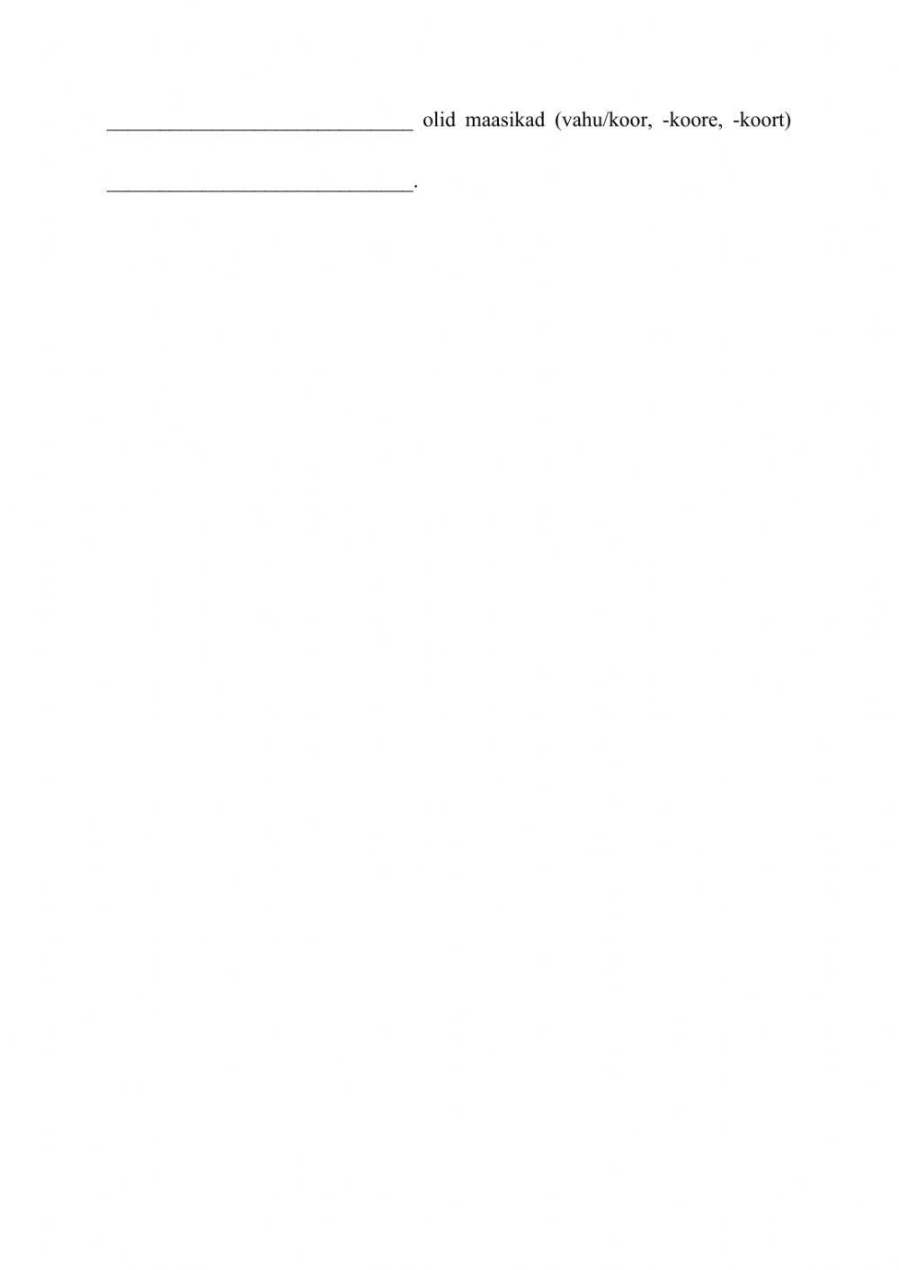 Saav, rajav, olev, ilmaütlev, kaasaütlev kääne