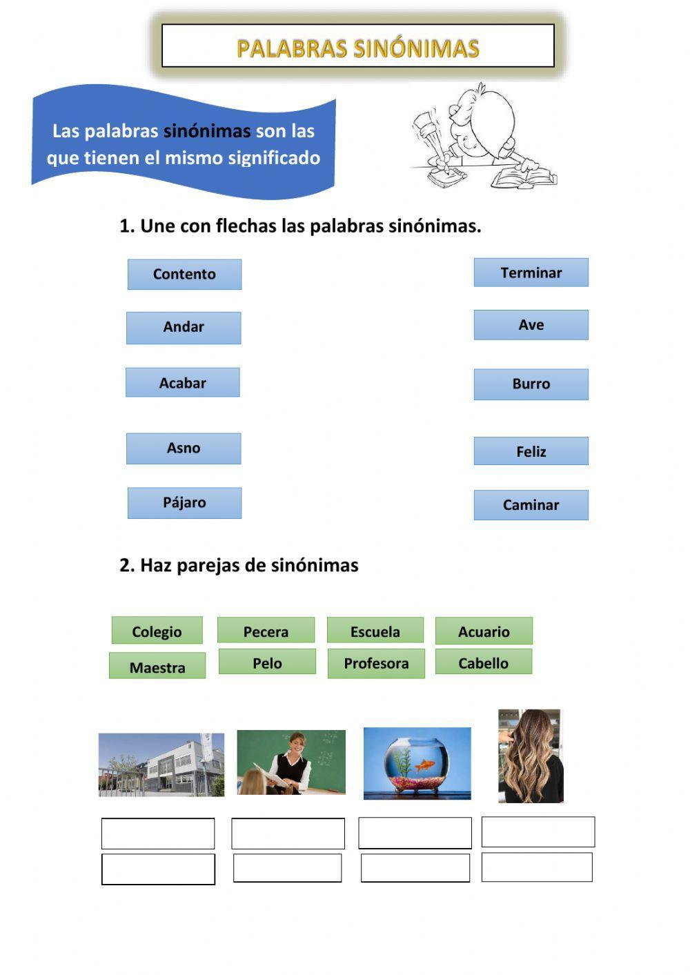 Palabras sinónimas Palabras sinónimas