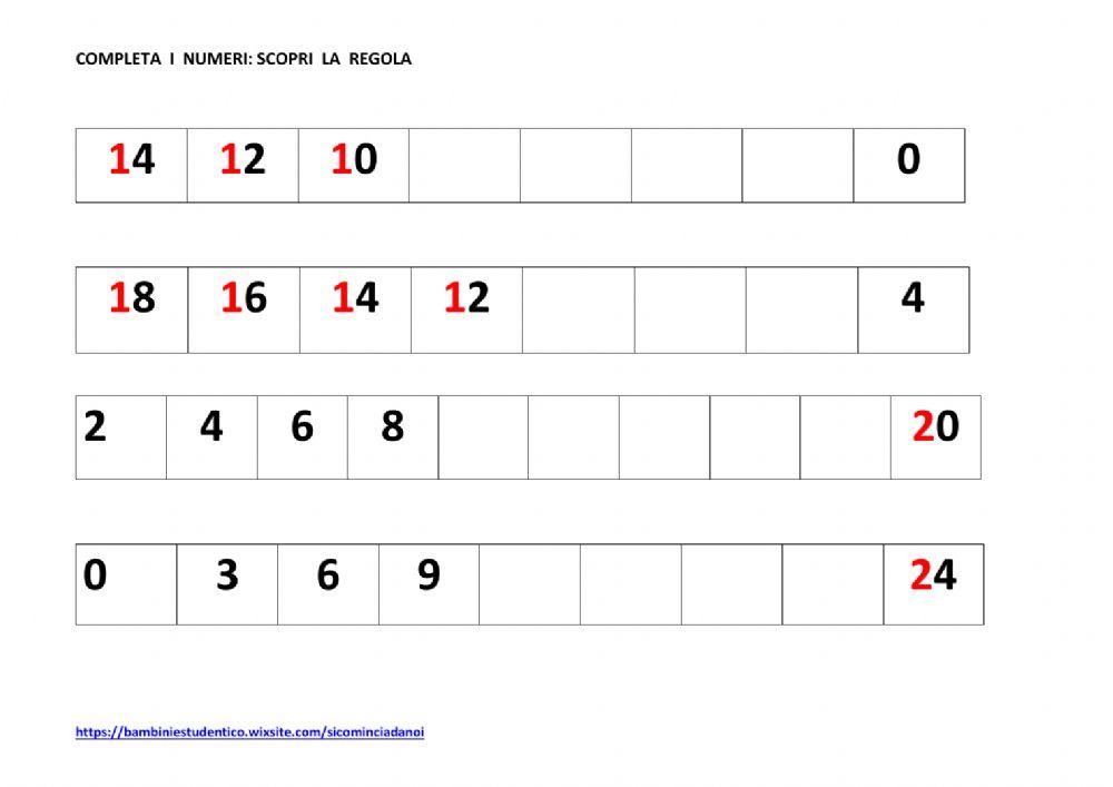 Numeri ... entro il 25