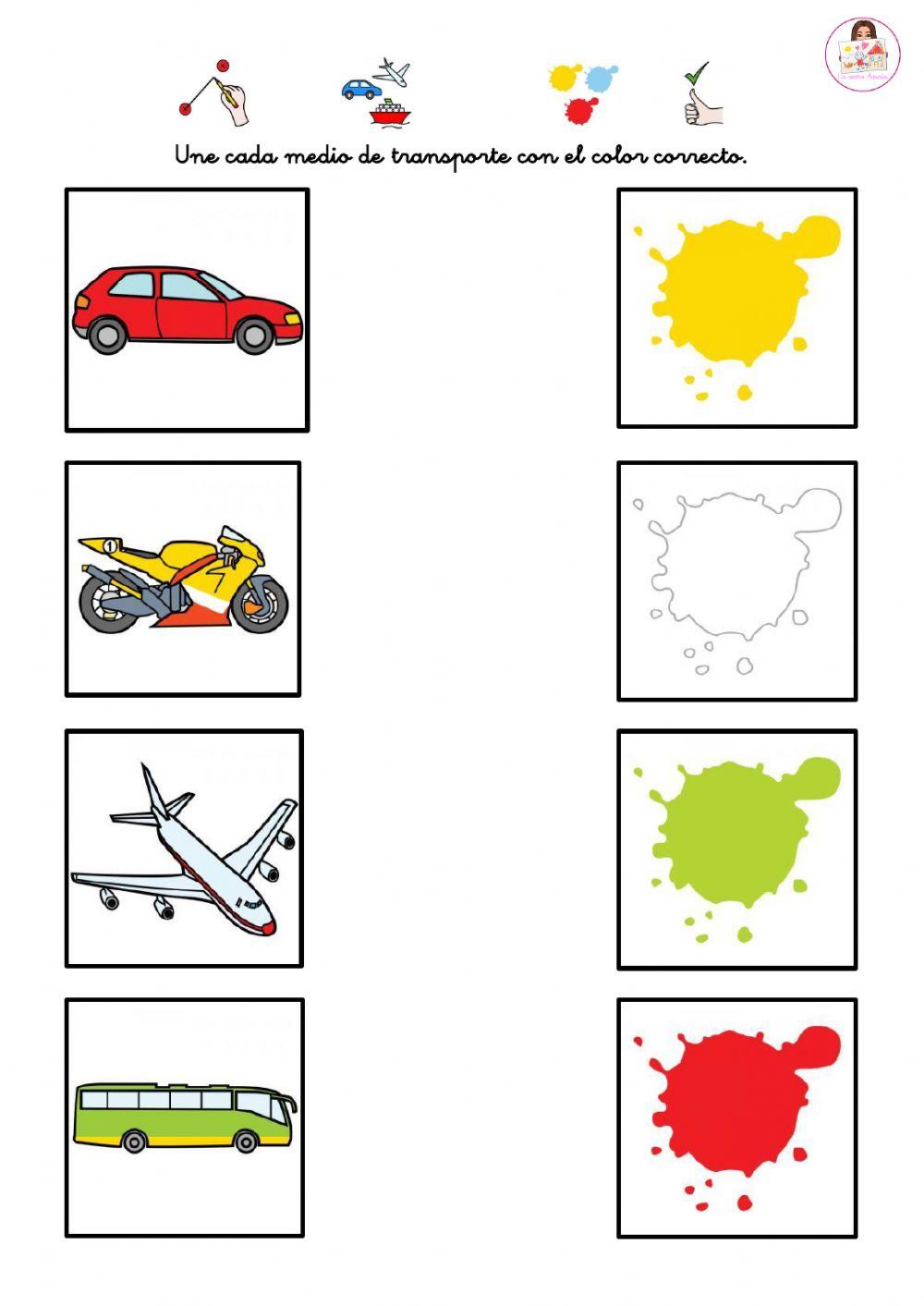 Los transportes y los colores