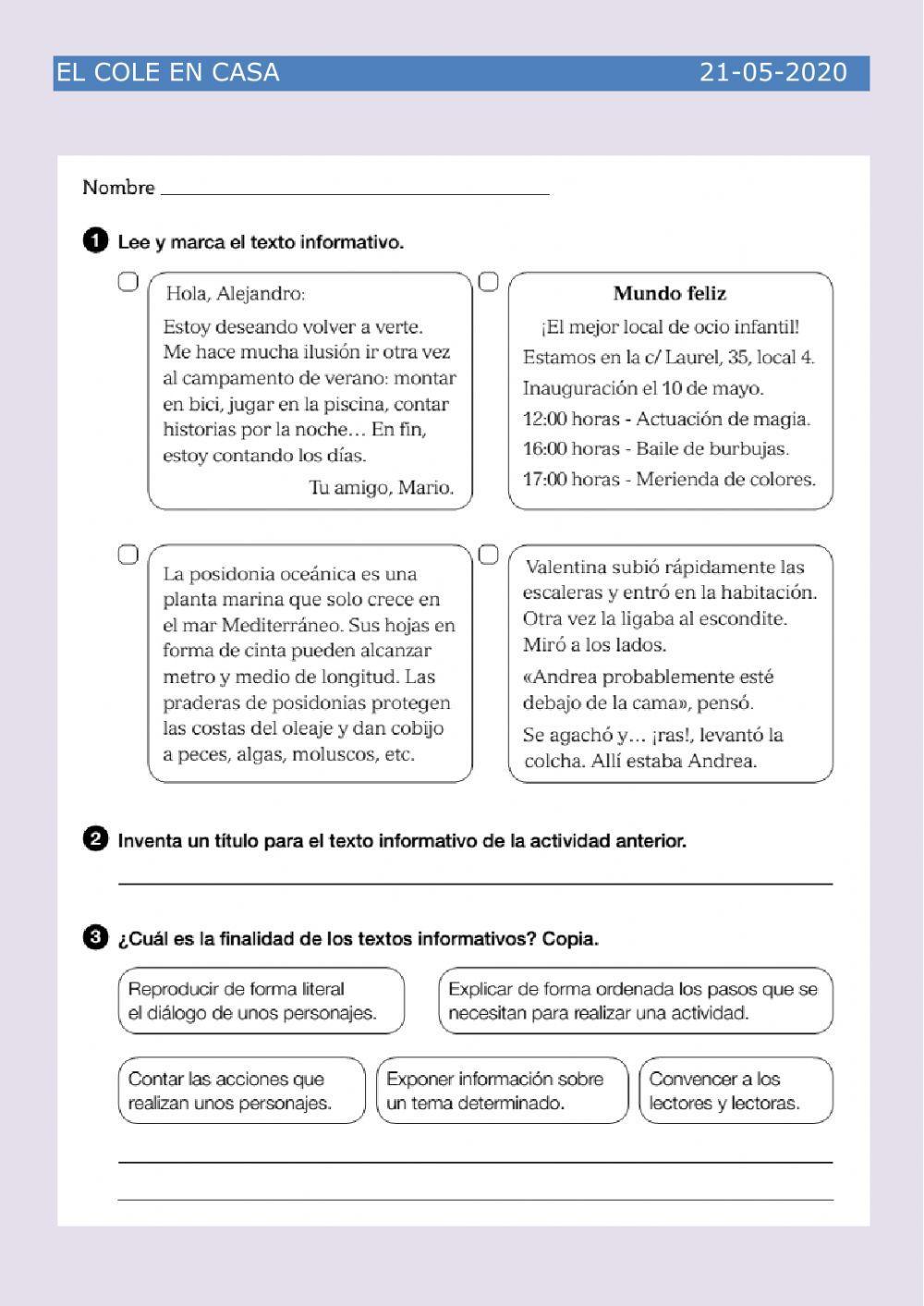 Texto informativo Texto informativo