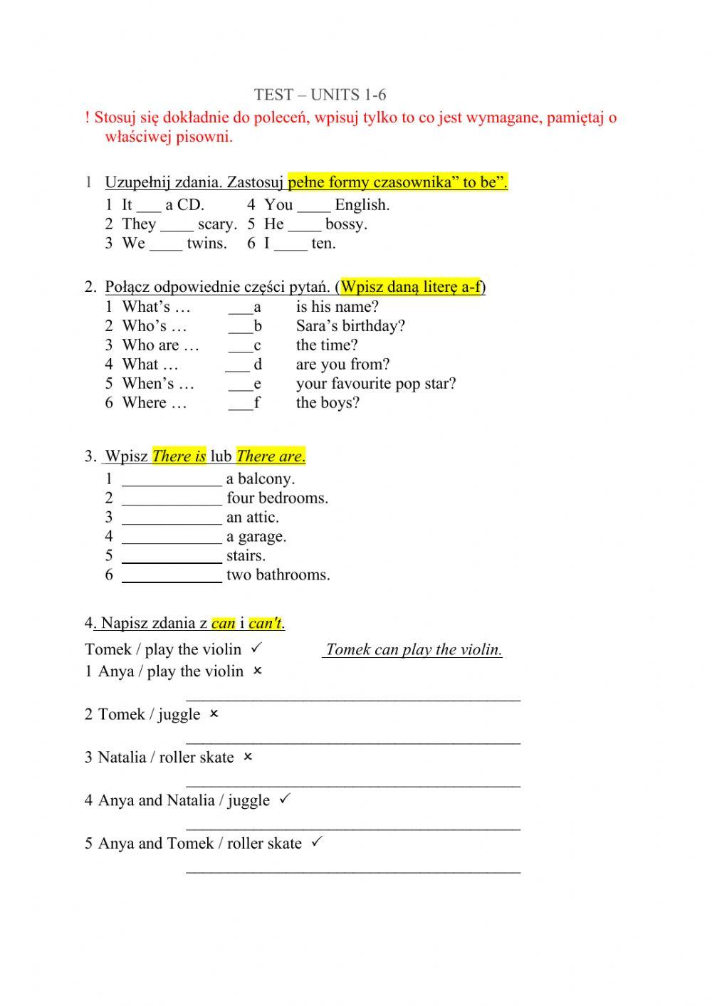 Steps Plus Klasa 4 Testy Pdf 213183 | Steps Plus IV- Test (1-6) | kamilaz1