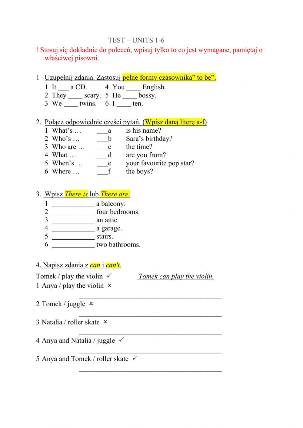 Steps Plus IV- Test (1-6)