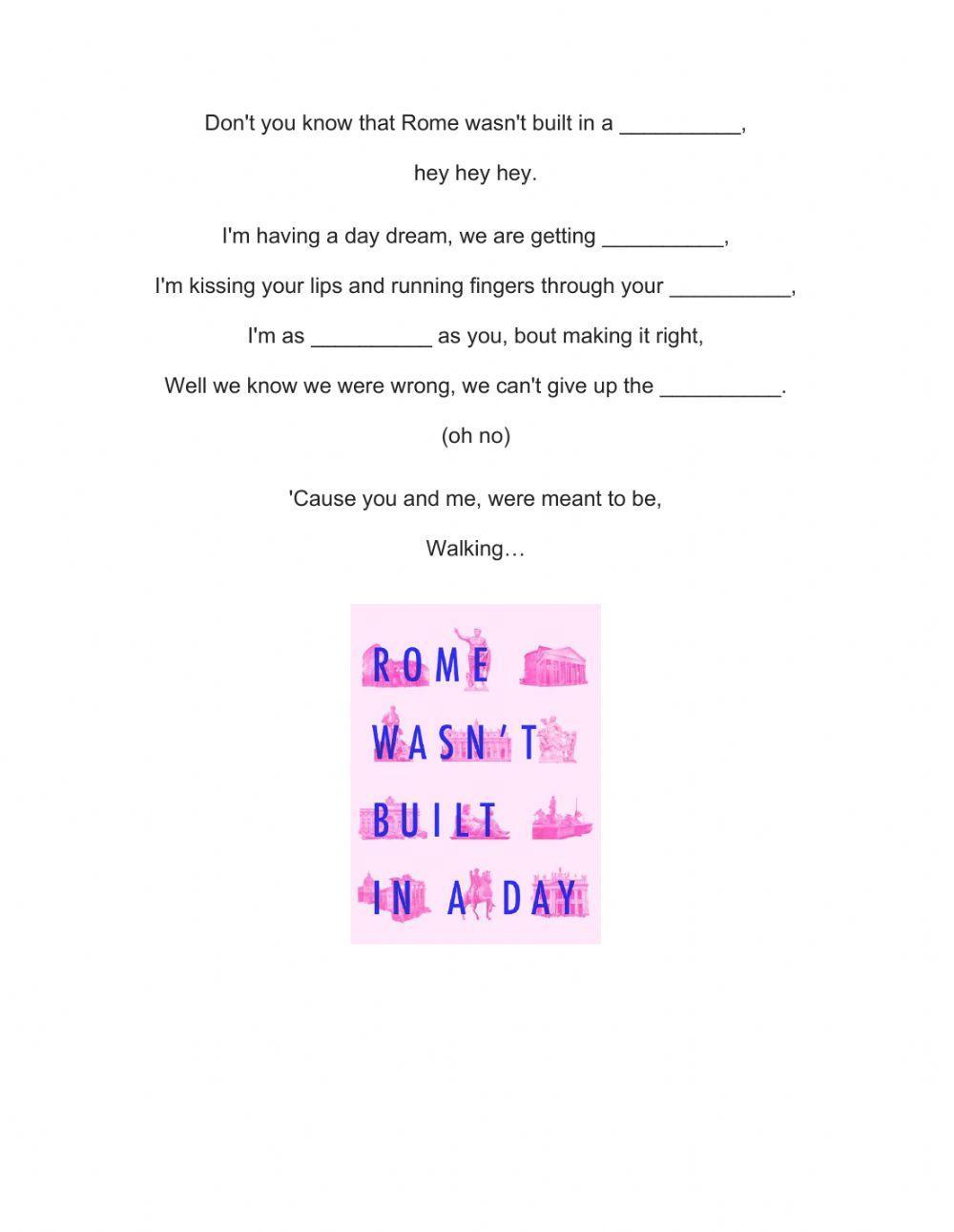 Rome wasn't built in a day - Morcheeba