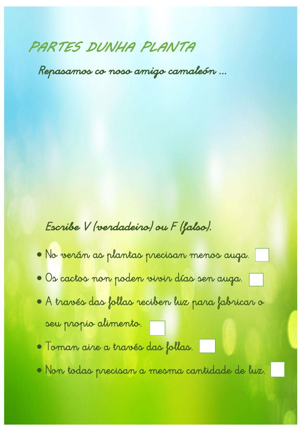 AS PLANTAS. CIENCIAS NATURAIS