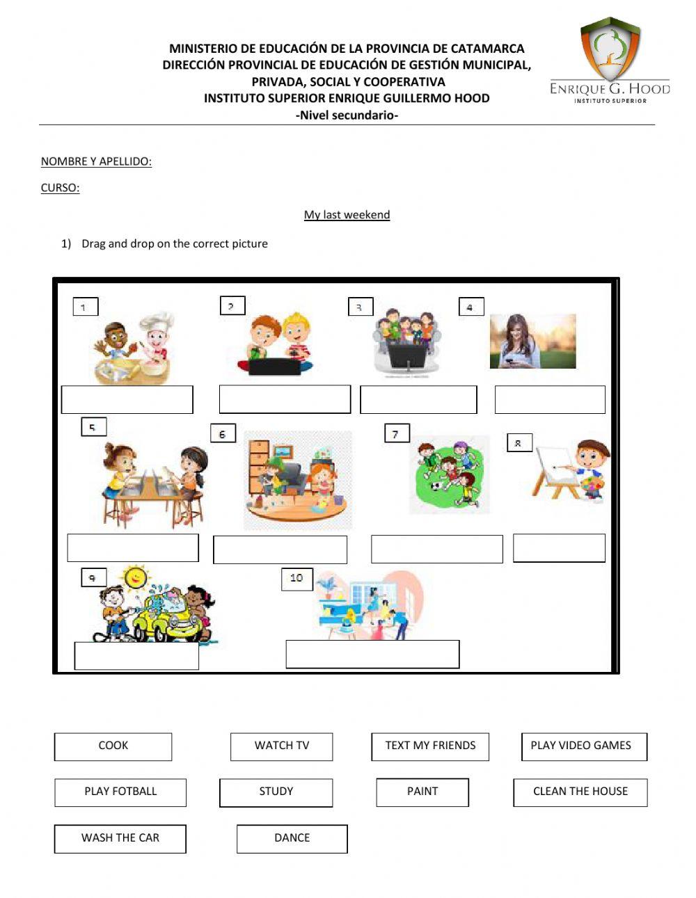Past simple regular verbs