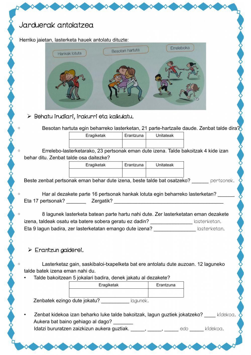 Zifra bateko zatitzailea. Praktika