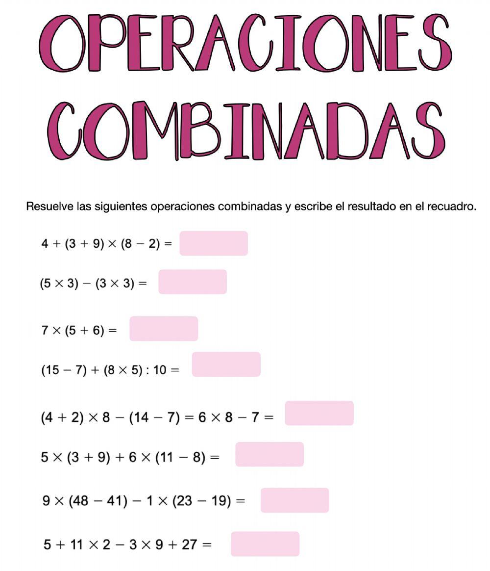 OPERACIONES COMBINADAS