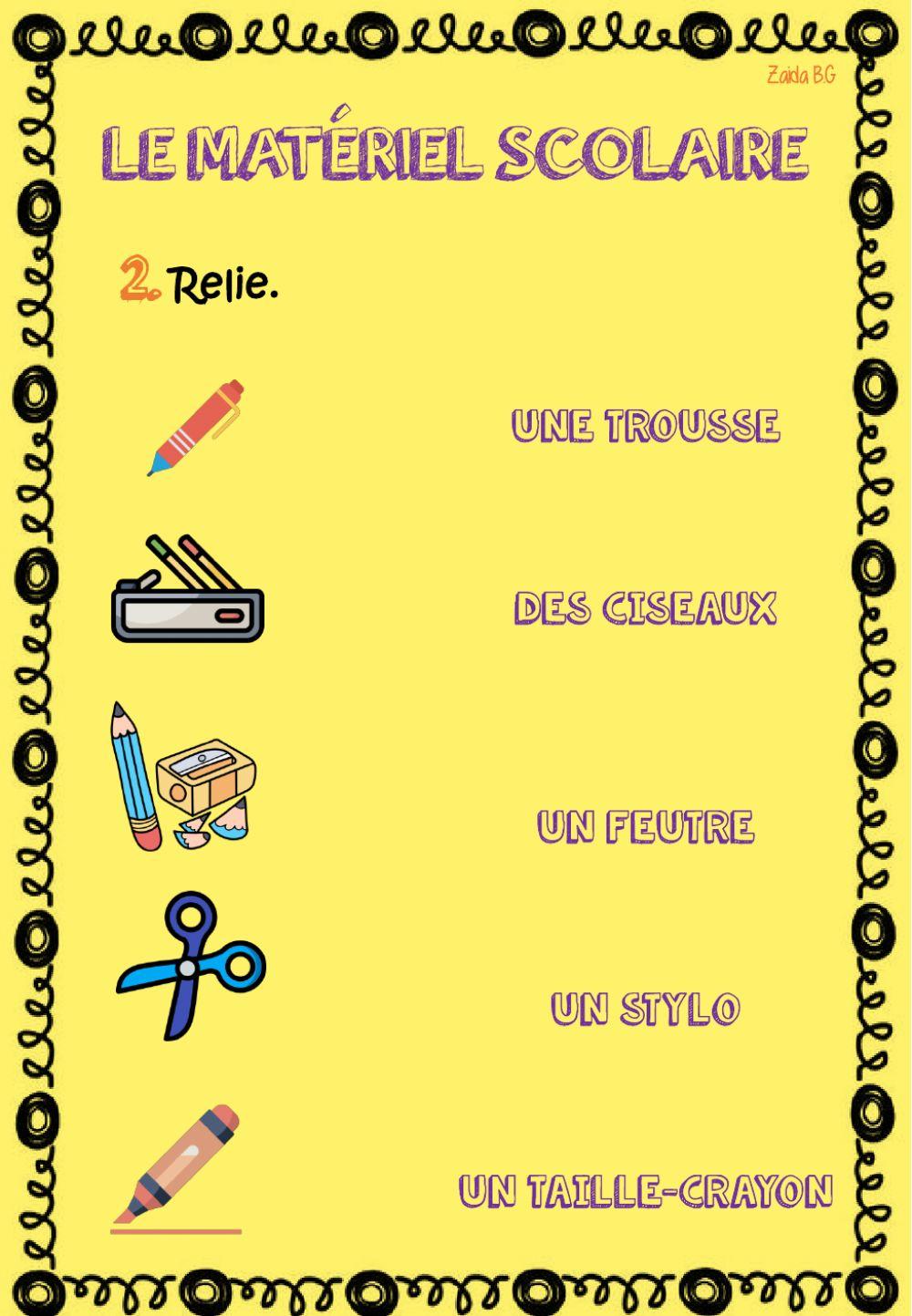 Le matériel scolaire