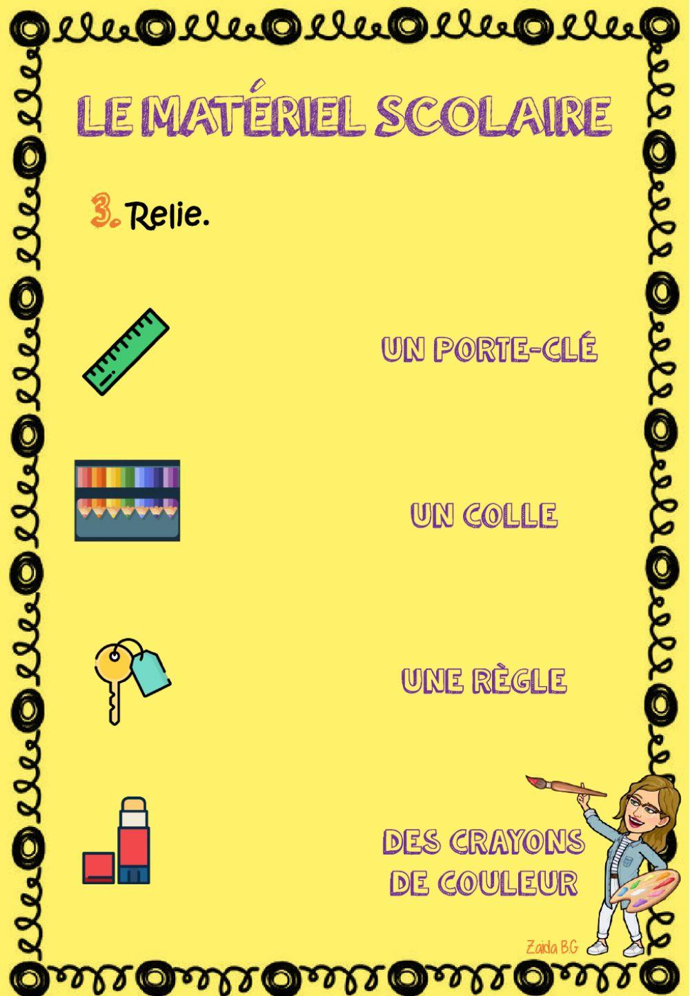 Le matériel scolaire